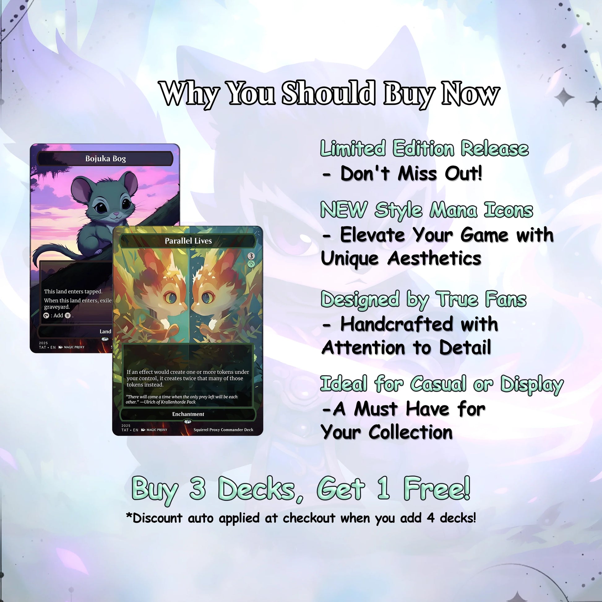 Squirrel Proxy Deck Chatterfang Combo 100 Cards + Sideboard + Tokens | Premium Quality Custom MTG Proxies for EDH Comman