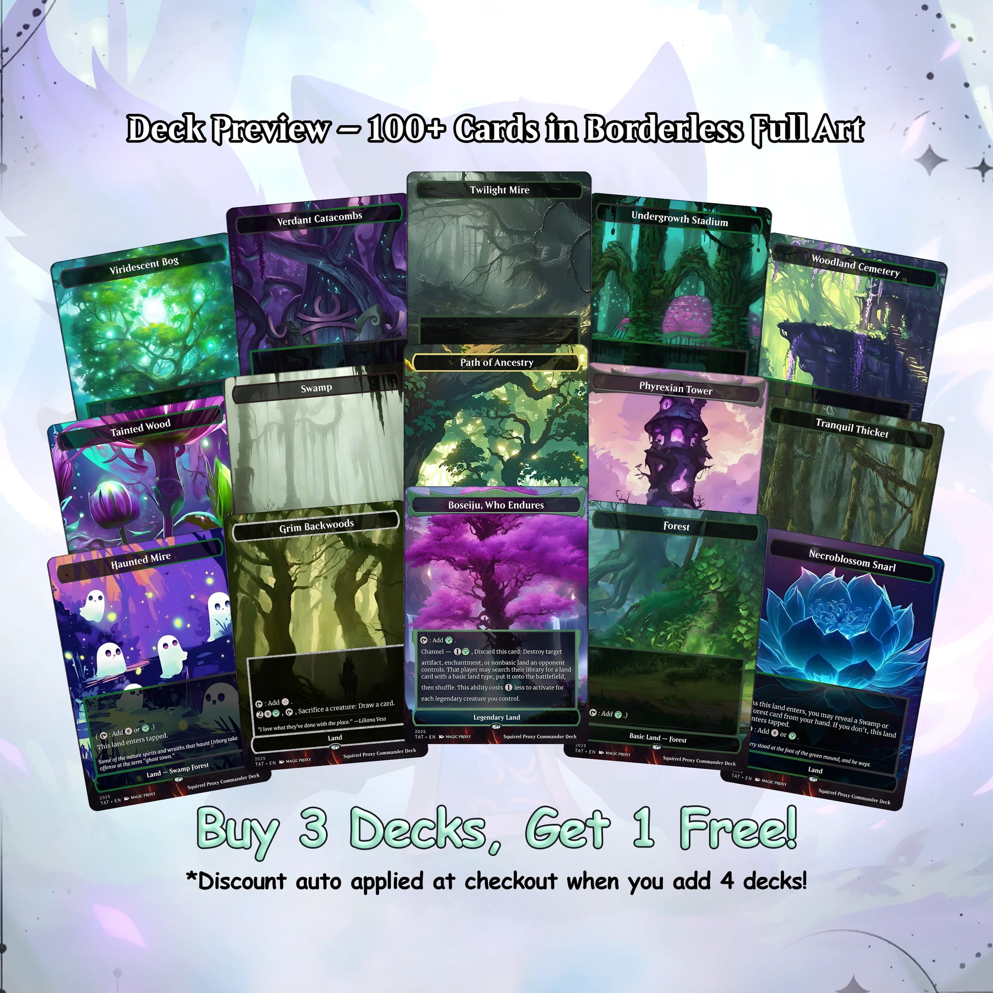 Squirrel Proxy Deck Chatterfang Combo 100 Cards + Sideboard + Tokens | Premium Quality Custom MTG Proxies for EDH Comman