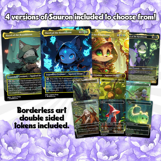 Squirrel Proxy Deck Hazel of the Rootbloom 100 Cards + Sideboard + Tokens | Premium Quality Custom MTG Proxies for EDH C