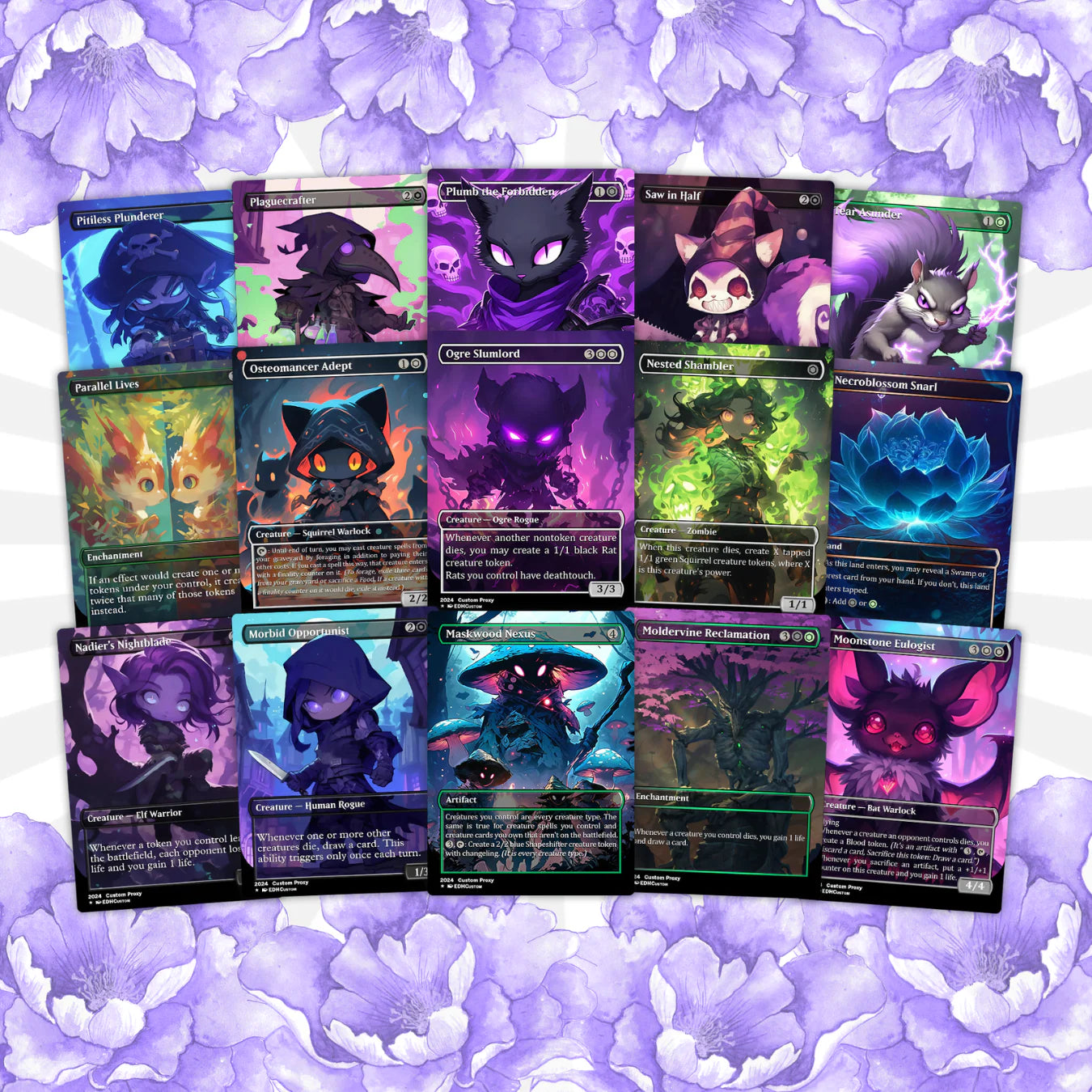 Squirrel Proxy Deck Hazel of the Rootbloom 100 Cards + Sideboard + Tokens | Premium Quality Custom MTG Proxies for EDH C