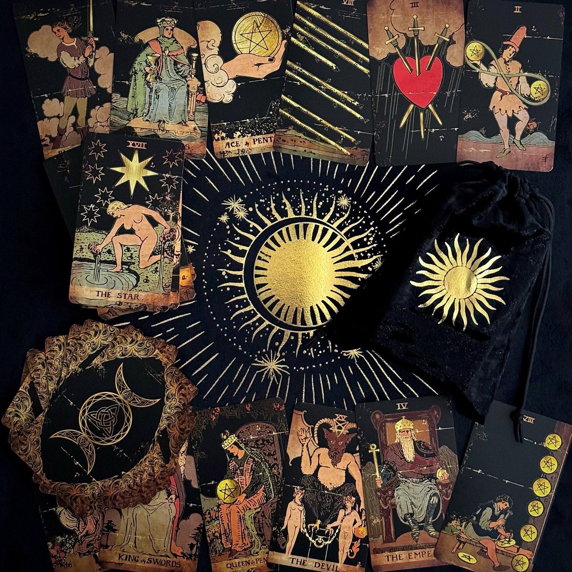Tarot Cards, 78 Tarot Deck, Original Tarot Cards for Beginners and Experts with Guide Book and Gift Bag, Fortune Telling