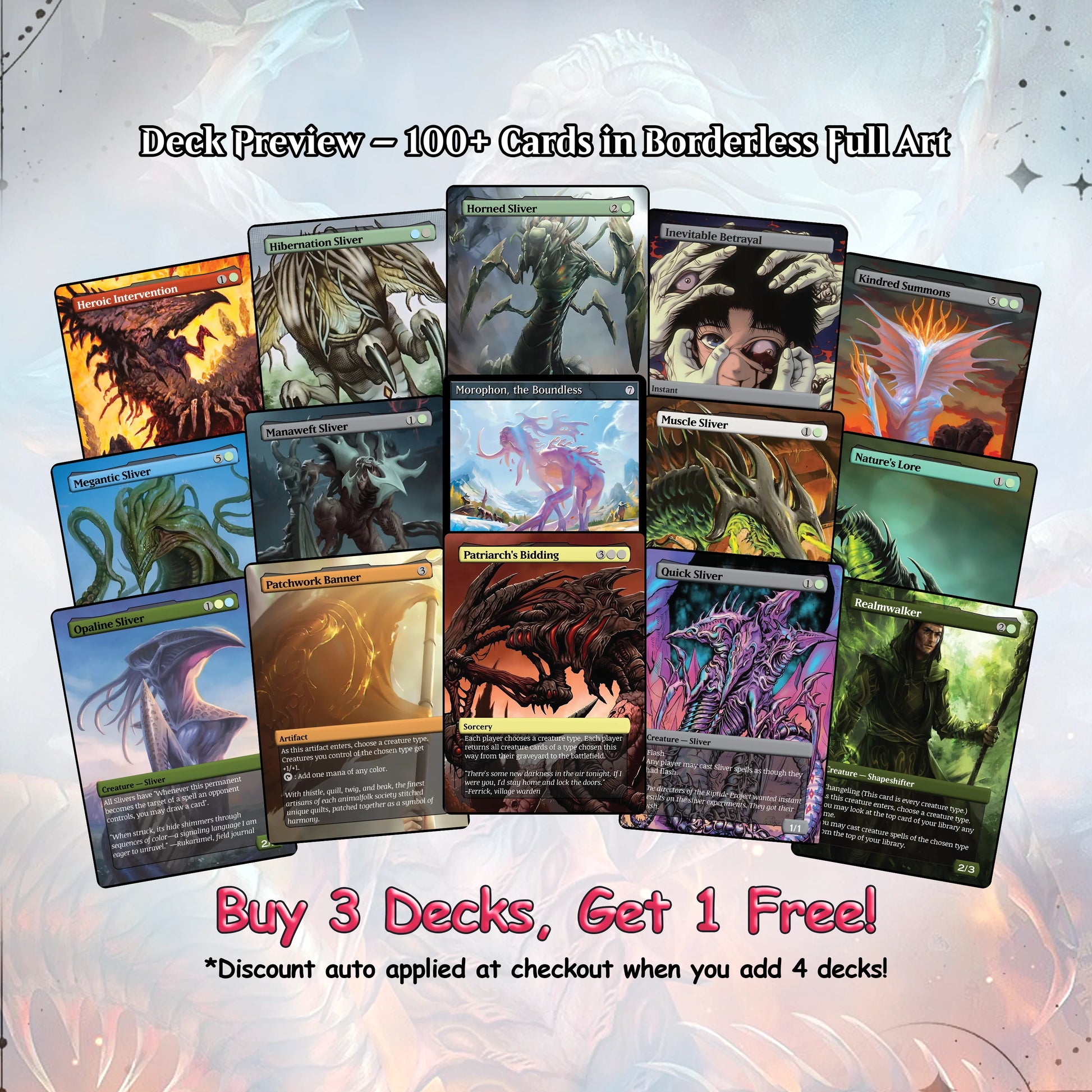 The First Sliver Custom Commander Deck - Proxy - Perfect Magic Gift - Tokens Included - Sliver Tribal Deck - Premium 110