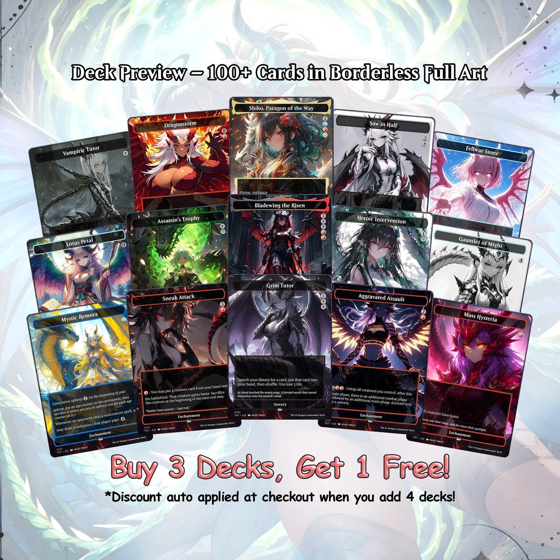 The Ur Dragon Commander cEDH Deck - The Ur Dragon Commander Magic Commander - Magic Proxy Deck with 150+ Unique Cards - 