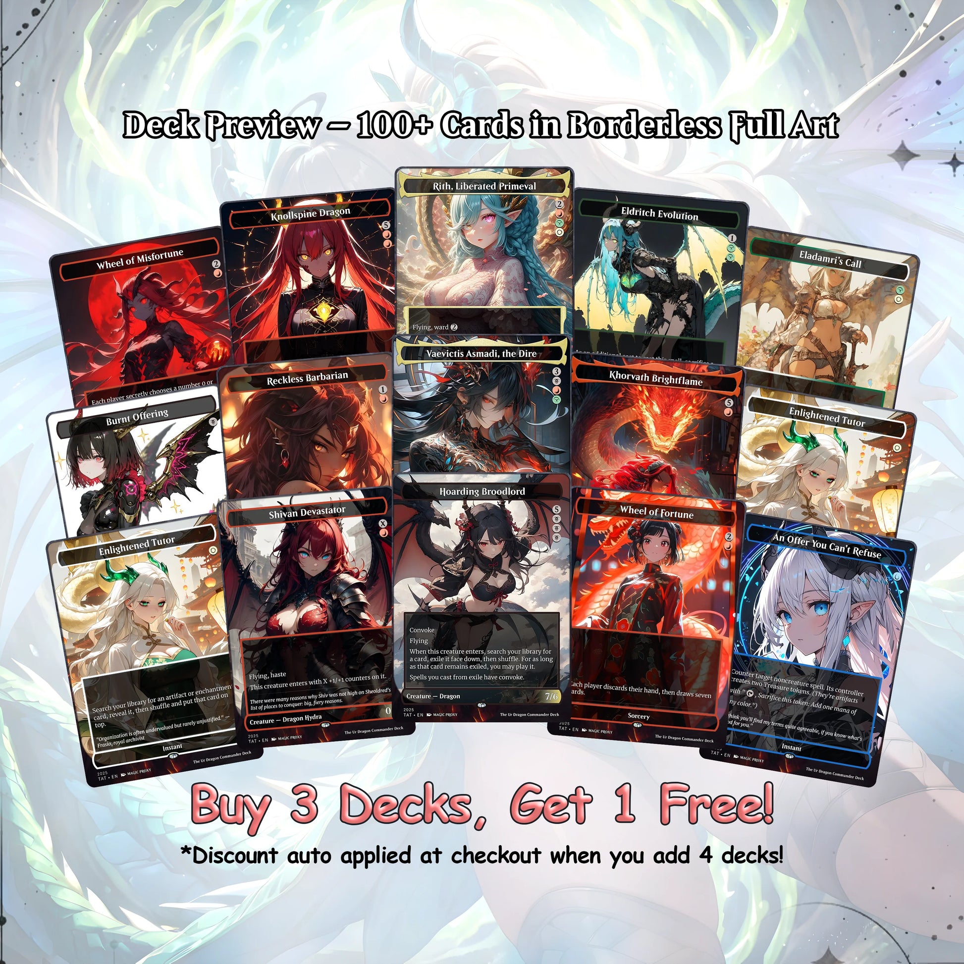 The Ur Dragon Commander cEDH Deck - The Ur Dragon Commander Magic Commander - Magic Proxy Deck with 150+ Unique Cards - 