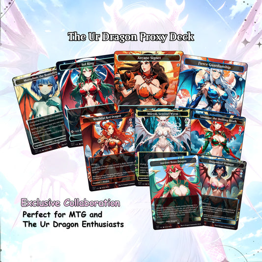 The Ur Dragon Anime Waifu Proxy Commander Deck Custom Proxy EDH Dragon Tribal English High Quality Cards