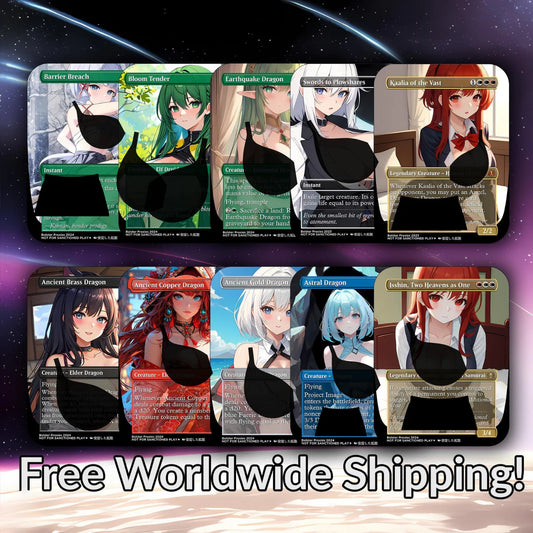 The Ur-Dragon Anime Waifu Proxy Custom Card TCG Foil/NonFoil Mature Gorgeous Anime Art For EDH Commander Gift For Him/He