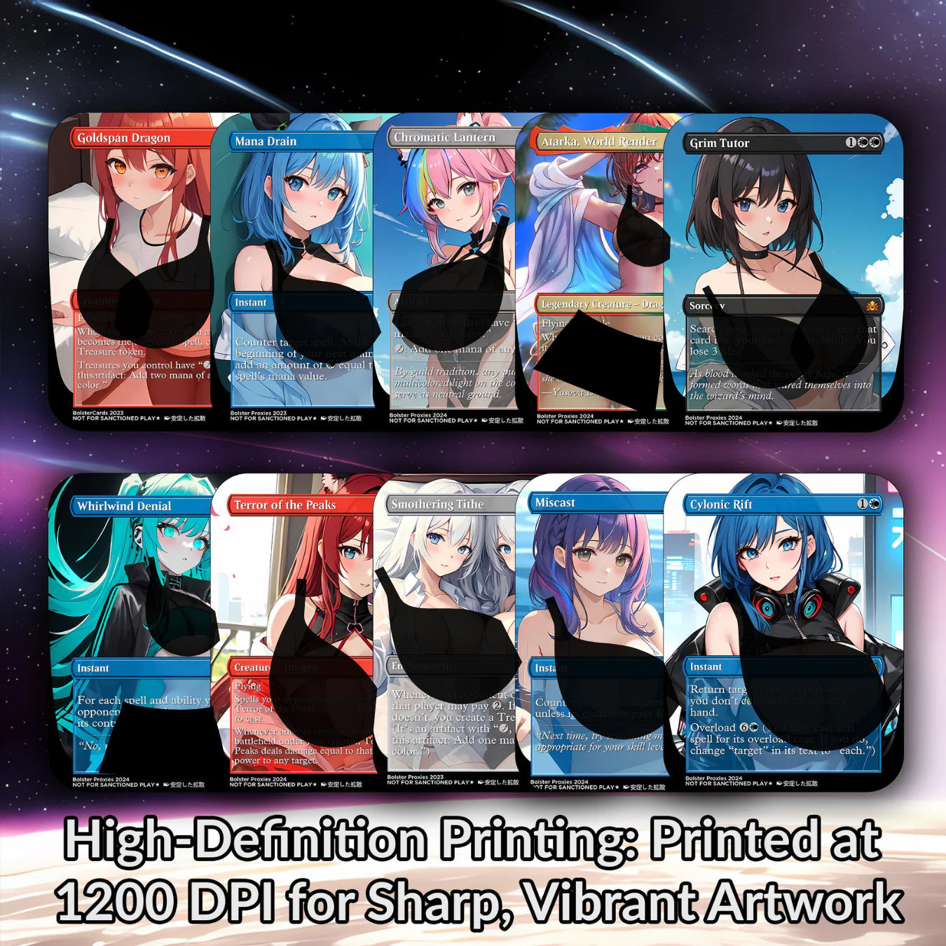 The Ur-Dragon Anime Waifu Proxy Custom Card TCG Foil/NonFoil Mature Gorgeous Anime Art For EDH Commander Gift For Him/He