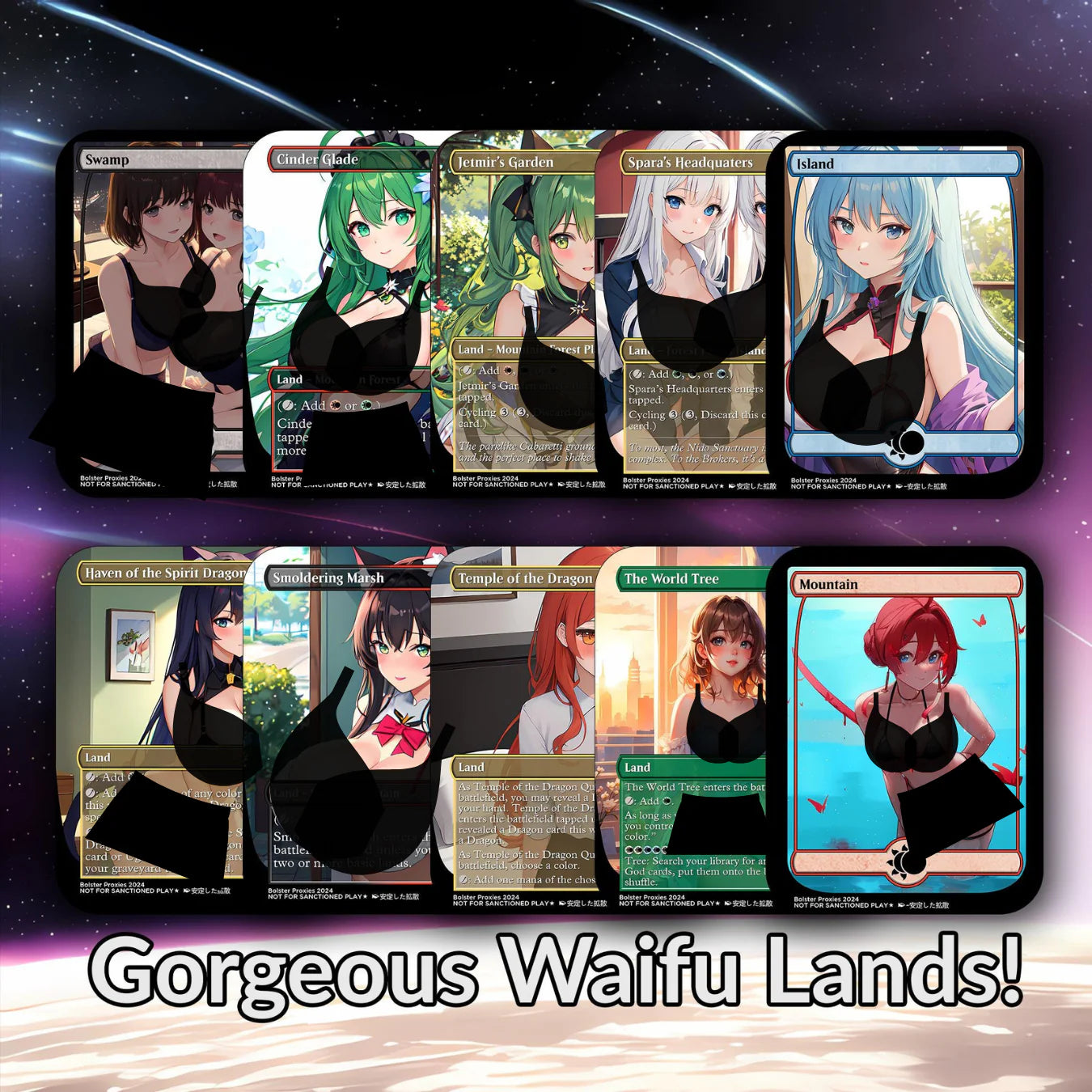 The Ur-Dragon Anime Waifu Proxy Custom Card TCG Foil/NonFoil Mature Gorgeous Anime Art For EDH Commander Gift For Him/He