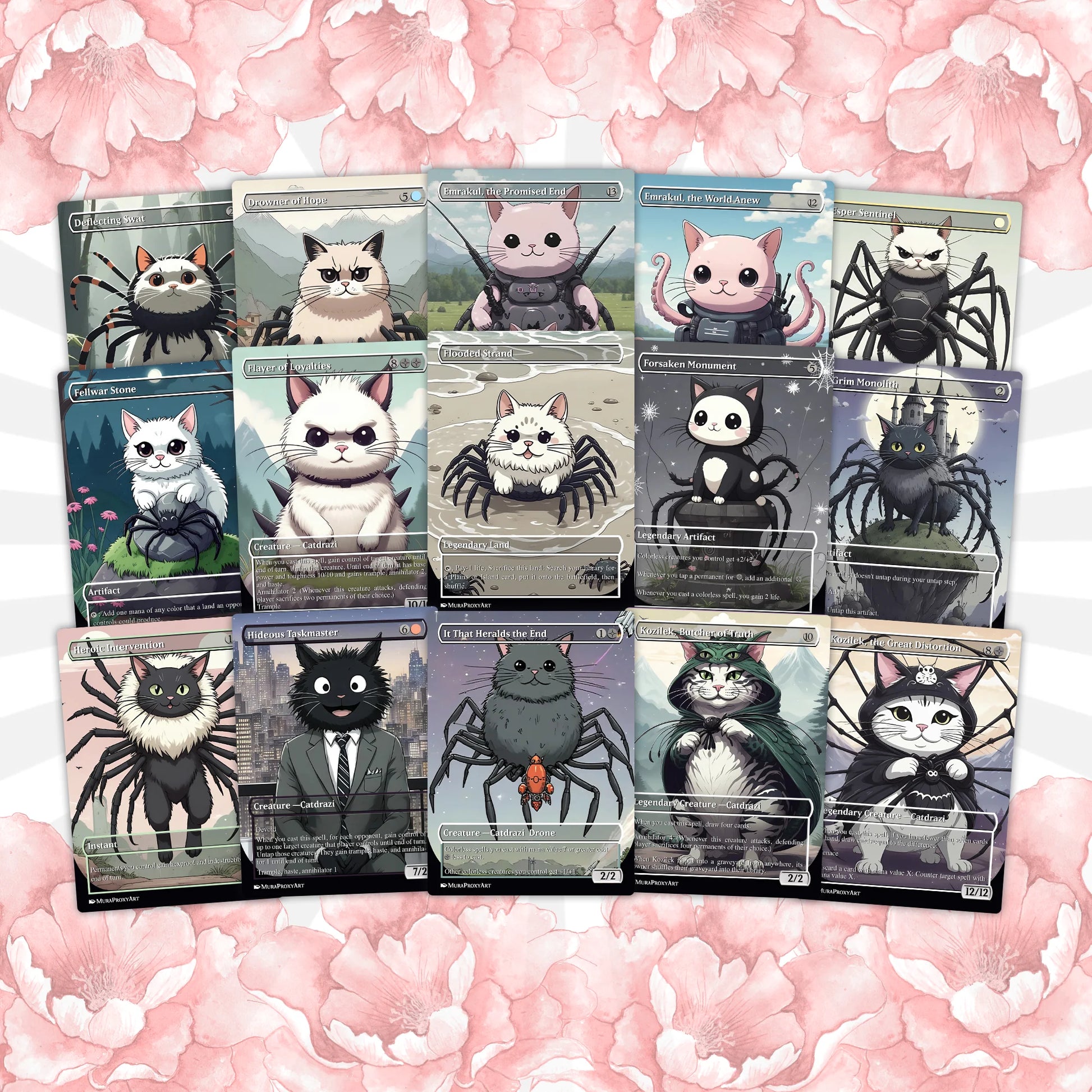 Ulalek Catdrazi Meme Eldrazi Proxy Commander Deck, 100 Cards + 5 Free Tokens | Cute Custom Full Art | MuraProxyArt