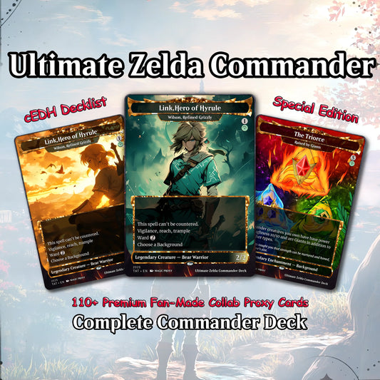 Ultimate Zelda MTG Commander Link EDH Proxy Deck