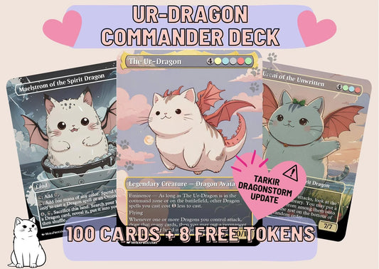 Ur-Dragon Proxy Commander Deck, 100 Cards + 8 Free Tokens | Cute Custom Full Art | MuraProxyArt