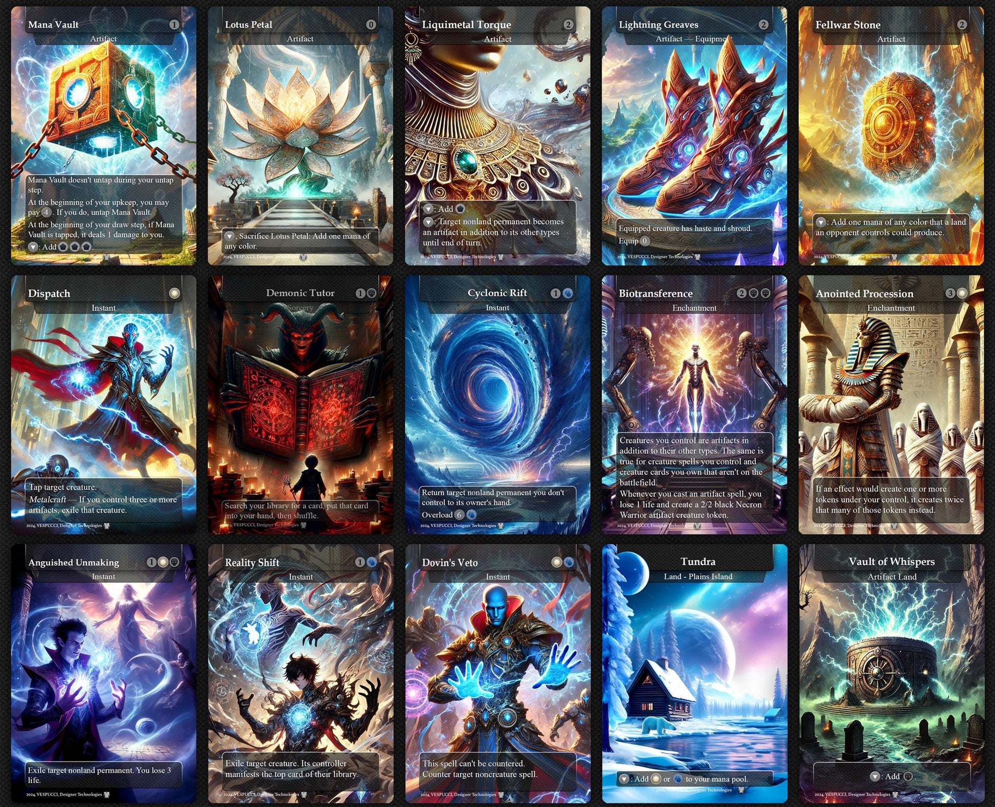 Urza, Chief Artificer Affinity Deck, 120 Cards, 14 Sideboard, 6 Tokens Includes All Main Urza's, Shorikai, Artifacts, Cu