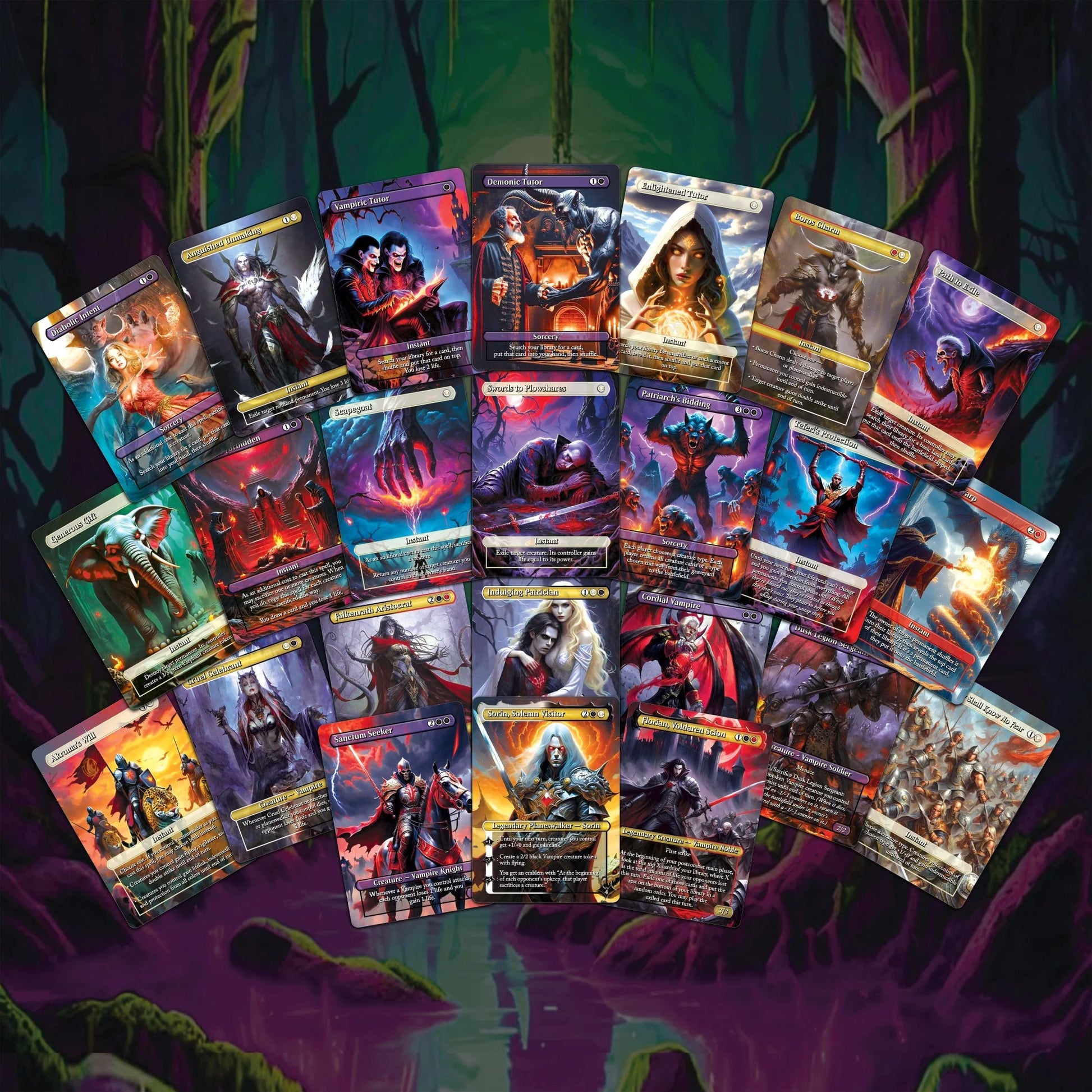 Vampire Commander Deck - Edgar Markov High Quality MTG Proxies for EDH, Full 100 Card Ready to Play Deck with Custom Art