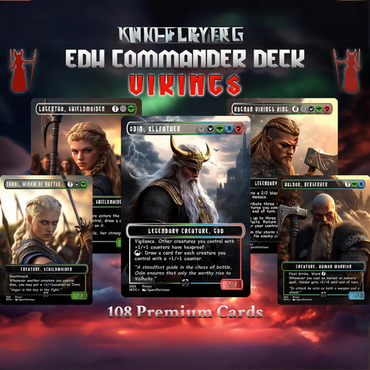 Vikings Commander Deck | 108 Proxy Cards | Viking Deck | TCG Commander Deck | Trading Cards Private Use | Mtg Proxy | DI