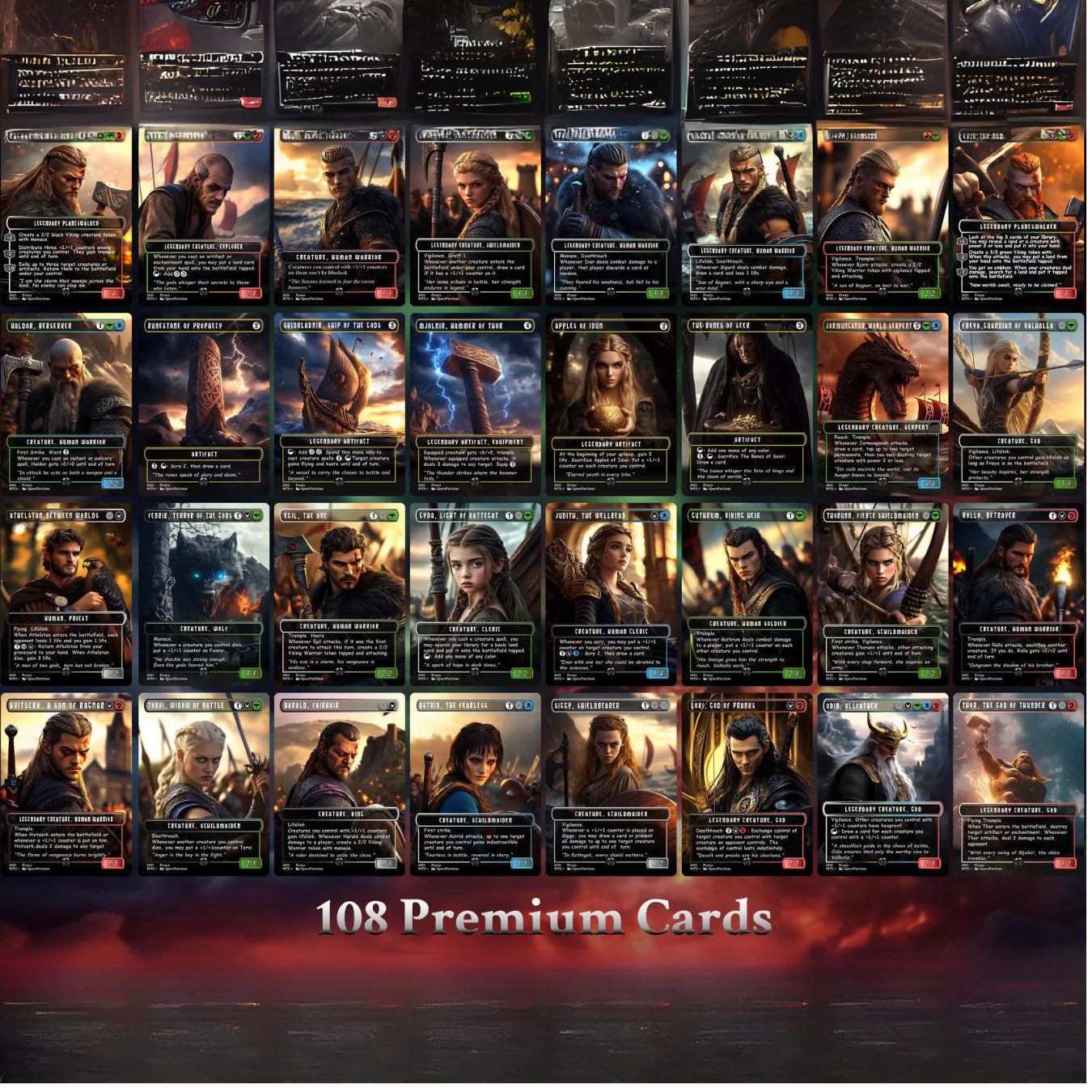 Vikings Commander Deck | 108 Proxy Cards | Viking Deck | TCG Commander Deck | Trading Cards Private Use | Mtg Proxy | DI