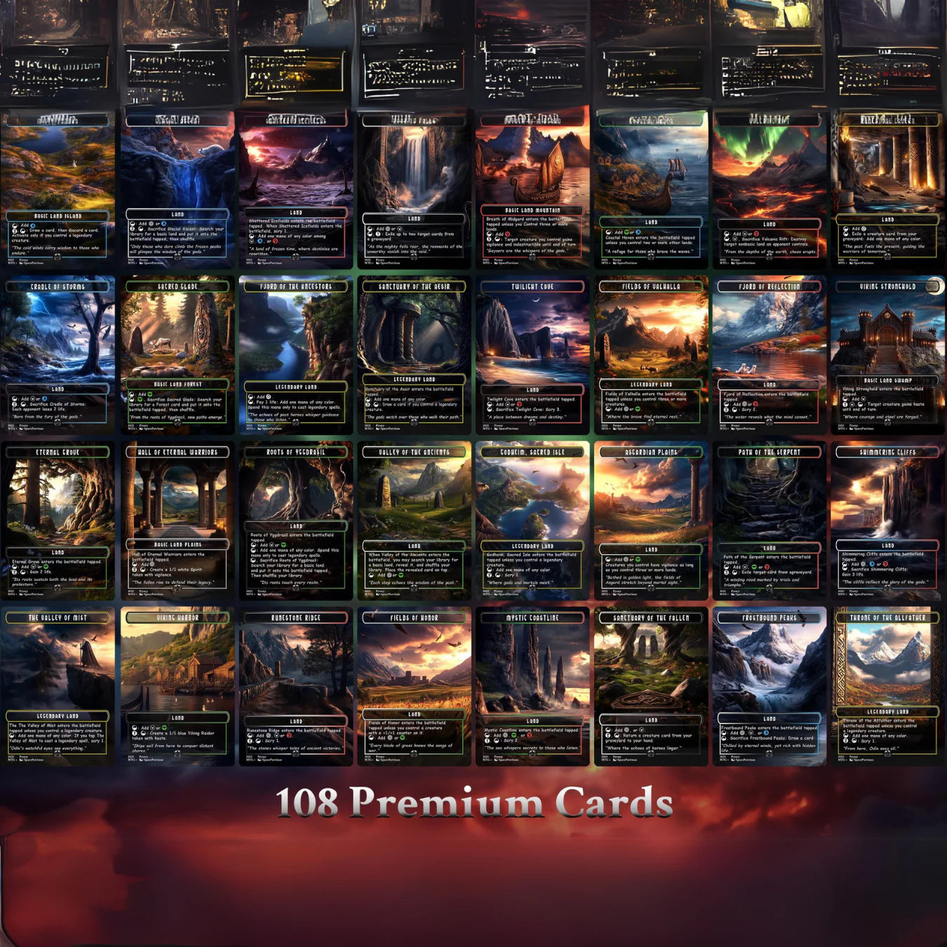 Vikings Commander Deck | 108 Proxy Cards | Viking Deck | TCG Commander Deck | Trading Cards Private Use | Mtg Proxy | DI