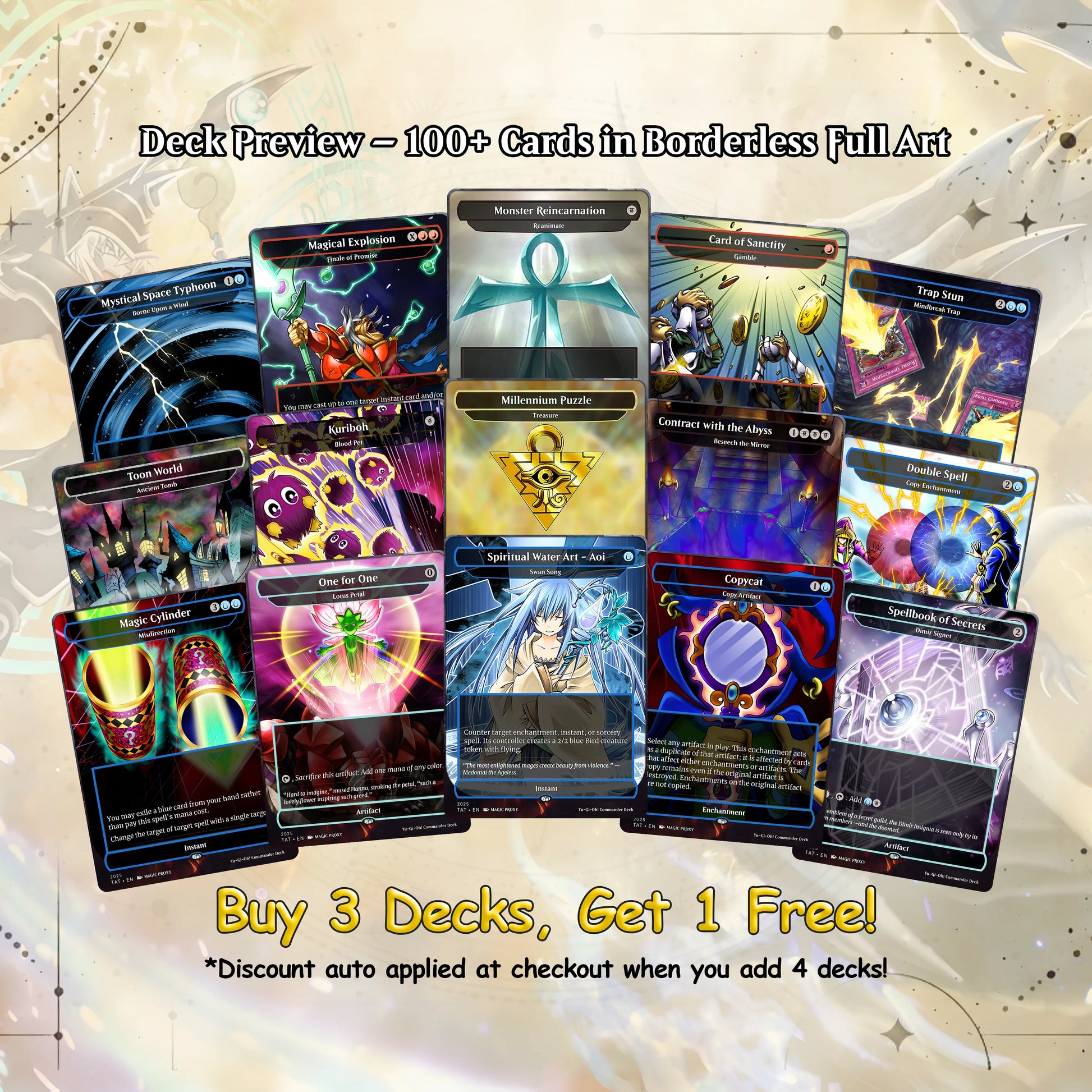 Yu-Gi-Oh! cEDH Deck - Yu-Gi-Oh Magic Commander - Magic Proxy Deck with 150+ Unique Cards - Custom Cards MTG Proxy for Ca