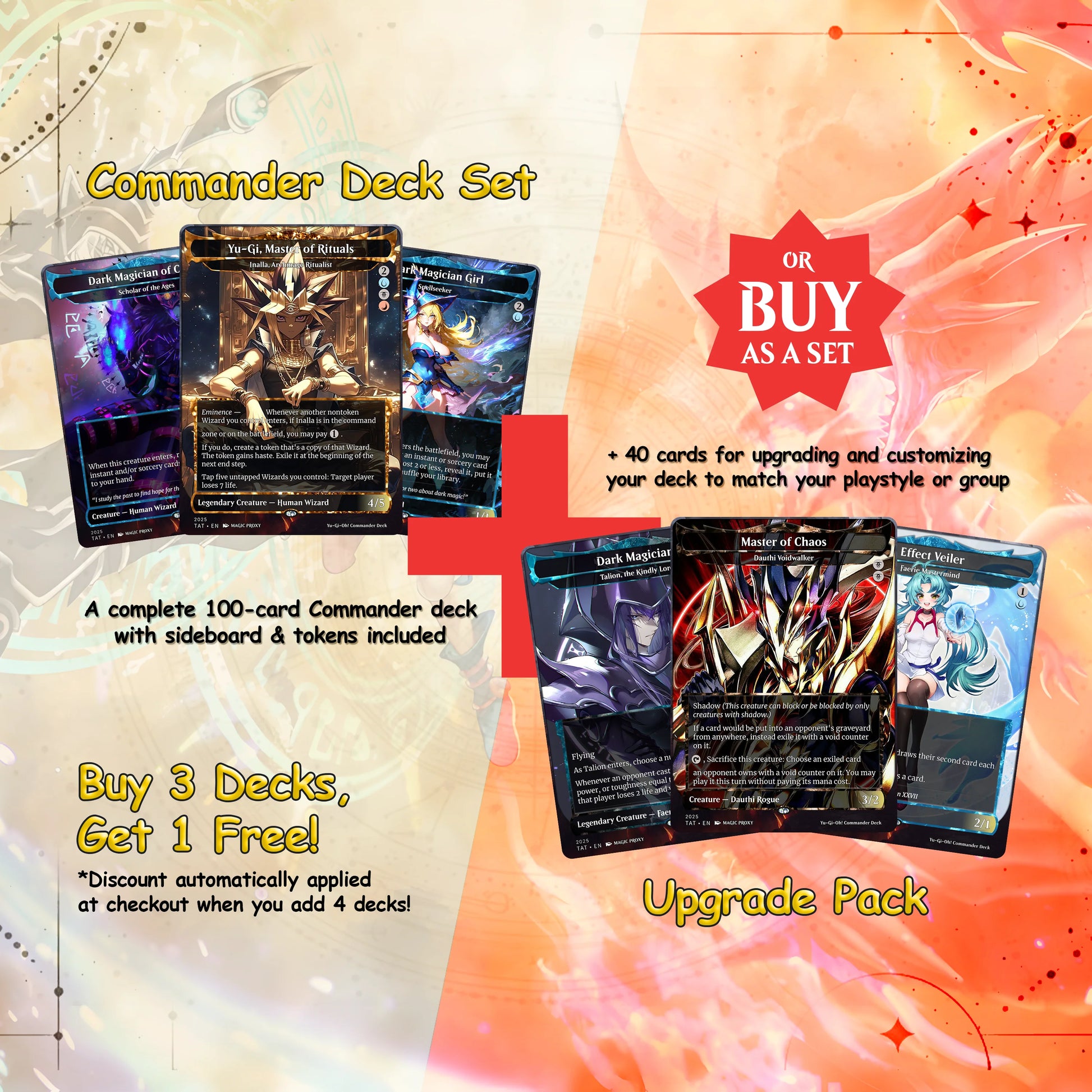 Yu-Gi-Oh! cEDH Deck - Yu-Gi-Oh Magic Commander - Magic Proxy Deck with 150+ Unique Cards - Custom Cards MTG Proxy for Ca