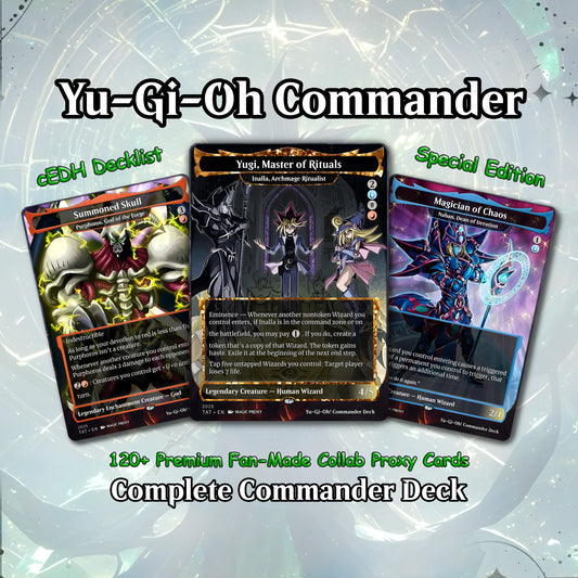 Yu-Gi-Oh MTG EDH Commander Proxy Deck - Dark Magic! - Wizards - 100 Cards, 8 Tokens - Magic - Gathering - Yugioh - Proxi