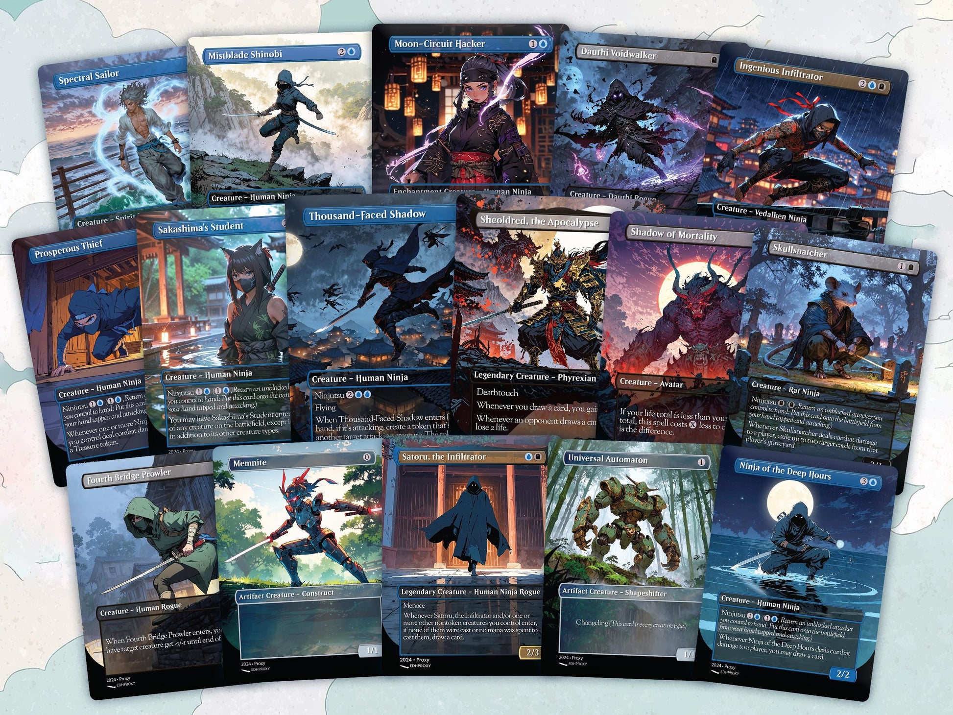 Yuriko Commander Deck Anime Style Custom MTG Cards Proxy EDH Premium High-Quality Ready to Play cEDH Beginner Friendly 1