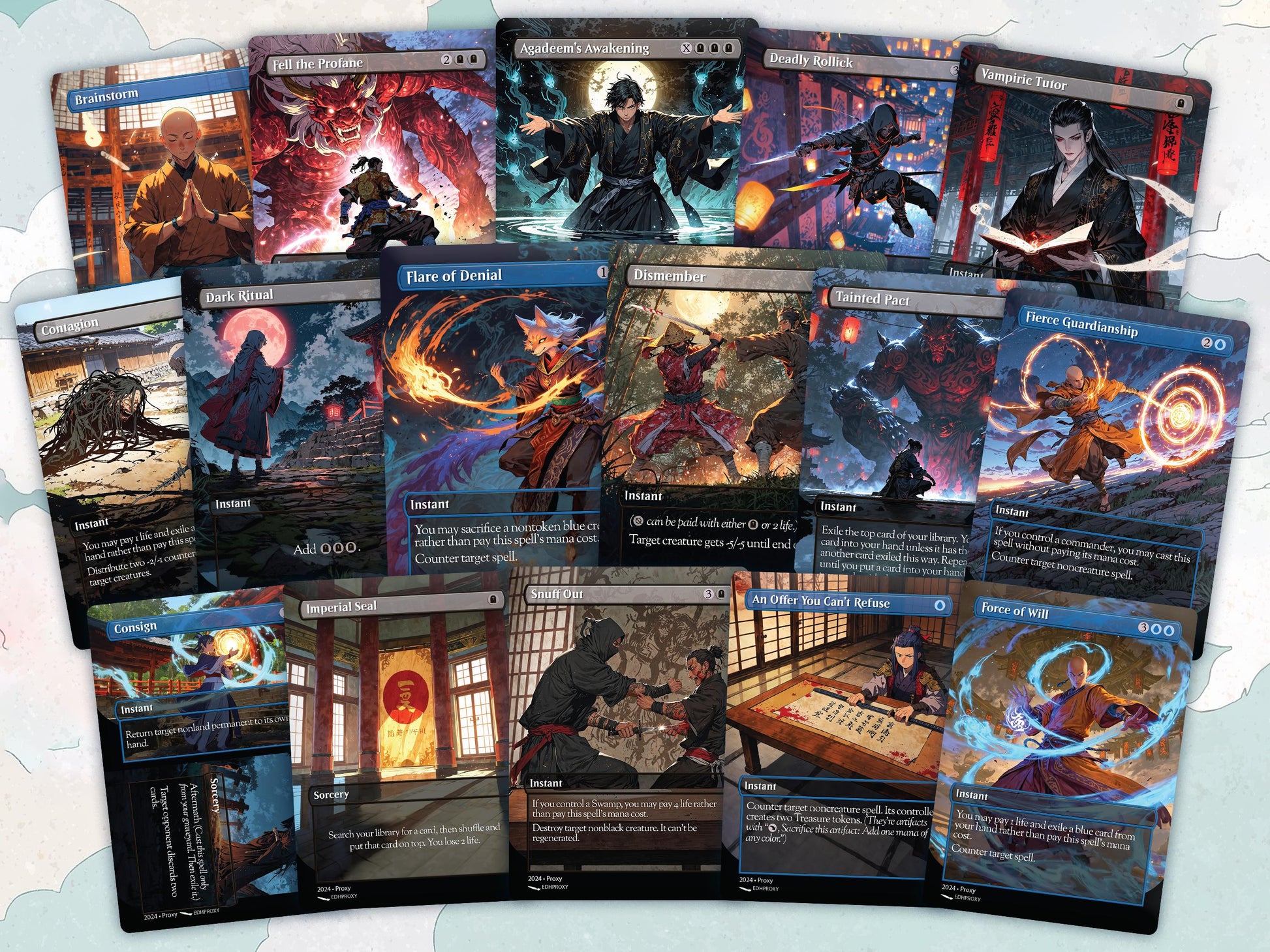 Yuriko Commander Deck Anime Style Custom MTG Cards Proxy EDH Premium High-Quality Ready to Play cEDH Beginner Friendly 1