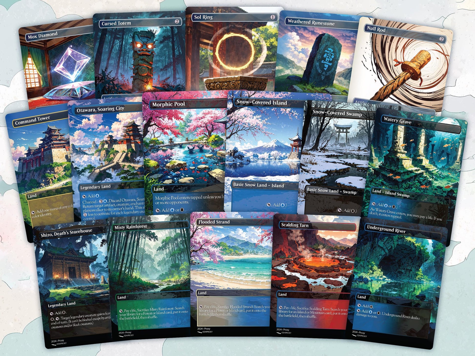 Yuriko Commander Deck Anime Style Custom MTG Cards Proxy EDH Premium High-Quality Ready to Play cEDH Beginner Friendly 1
