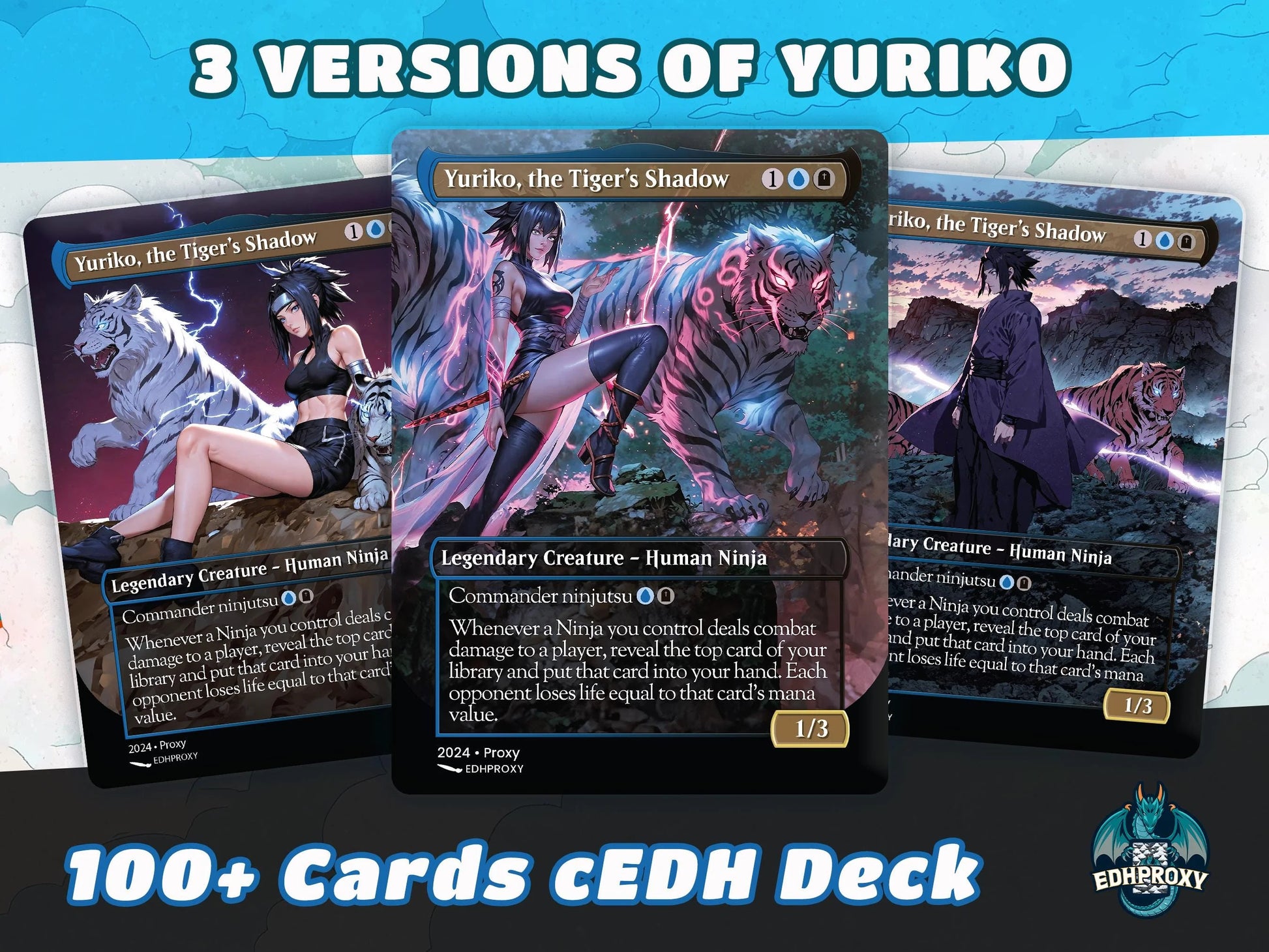 Yuriko Commander Deck Anime Style Custom MTG Cards Proxy EDH Premium High-Quality Ready to Play cEDH Beginner Friendly 1