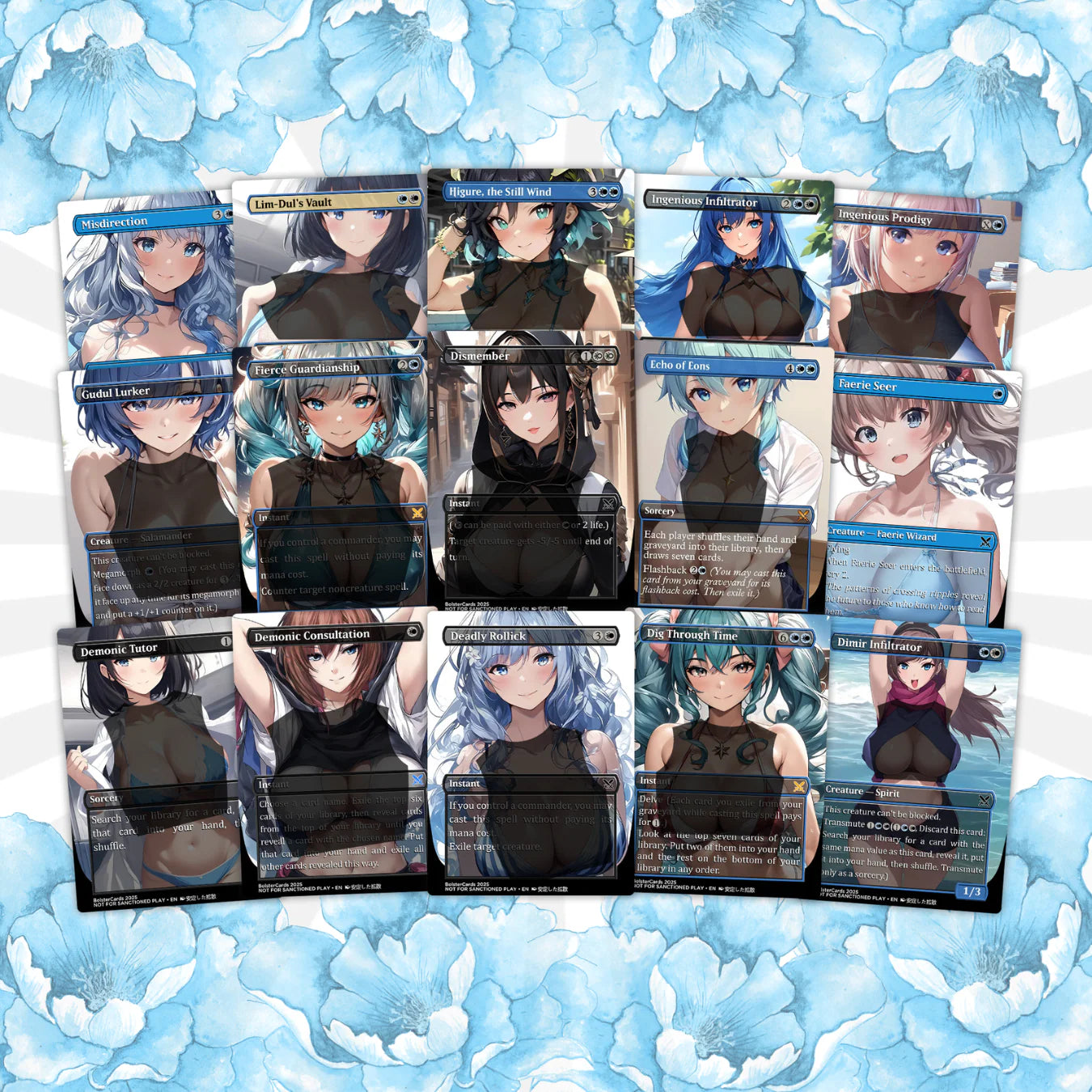 Yuriko, the Tiger's Shadow Anime Waifu Proxy Custom Card TCG Foil/NonFoil Mature Gorgeous Anime Art For EDH Commander Gi
